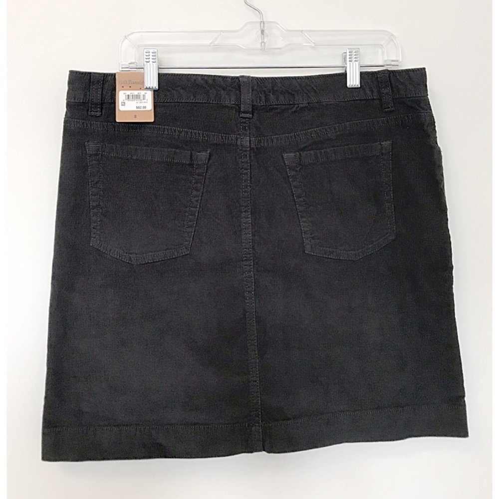 G. H. BASS & CO Sz 8 Gry 5 Pckt Cord Stretch Skirt - Picture 2 of 8